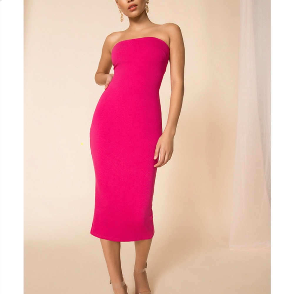 Hot pink Small strapless dress